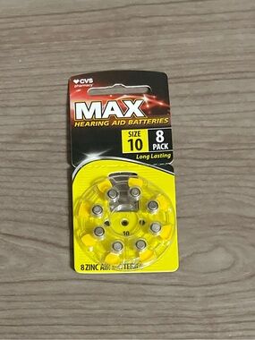 8 CVS Brand MAX Size 10 Hearing Aid Batteries
